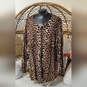 Torrid Leopard Print Button Down Cardigan